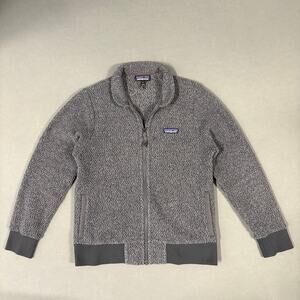Patagonia Worn Wear Full-Zip Fleece Jacket Gray Size Small Woolyester‎